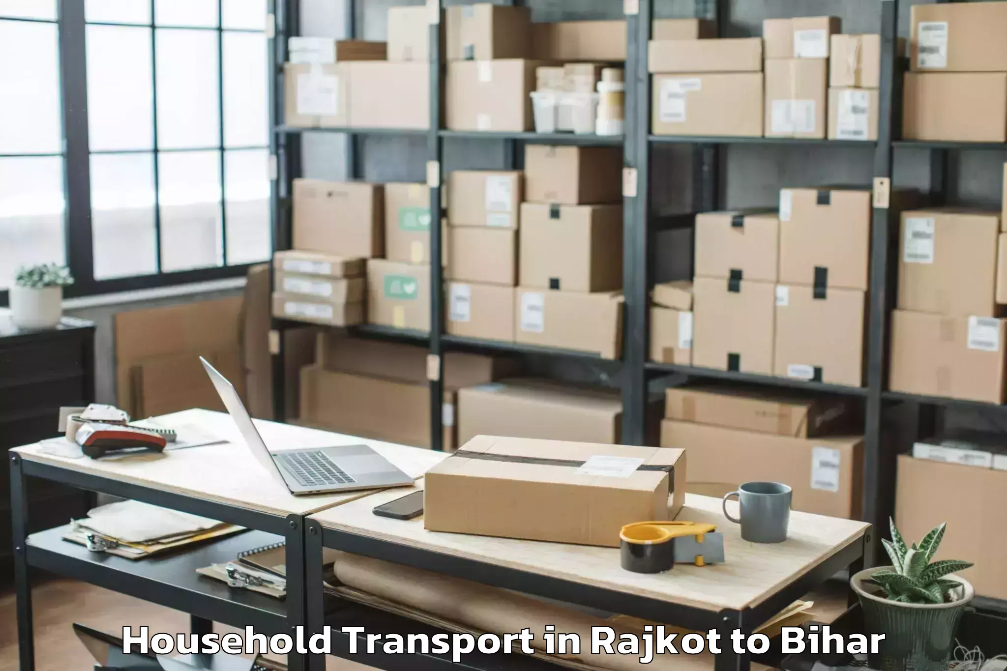 Book Rajkot to Kk University Biharsharif Household Transport